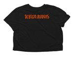 Ichigo Audios ? Halloween Collection 2026, a Black Women?s Flowy Cropped Tee (back-view)