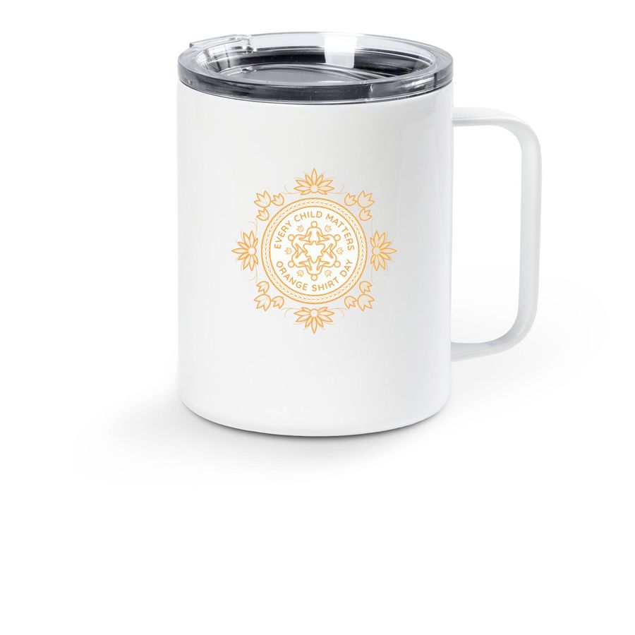 Every Child Matters Coffee Mug, a White Stainless Steel Travel Mug
