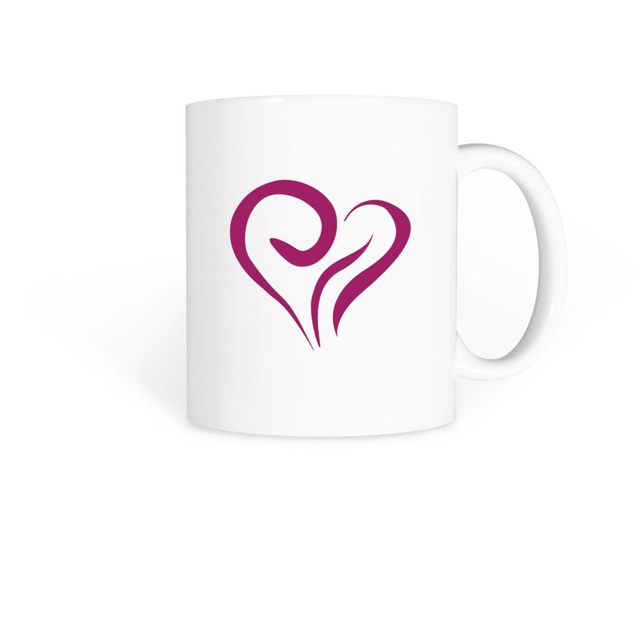 Family Heart Logo Mug, a White Coffee Mug