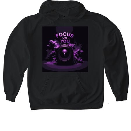Focus On You, a Black Gildan Softstyle Pullover Hoodie