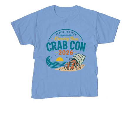 Crab Con Specialty Shirt, a Carolina Blue Youth Unisex Tee
