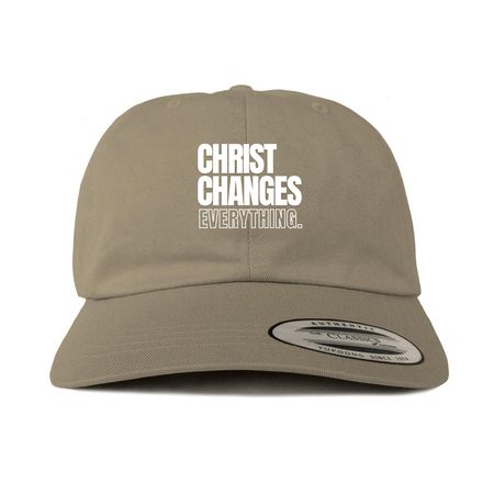 Christ Changes Everything Hat, a Khaki Printed Classic Baseball Cap