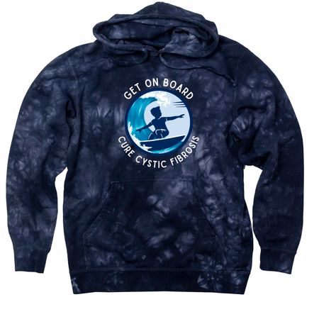Get On Board, a Navy Tie Dyed Pullover Hoodie