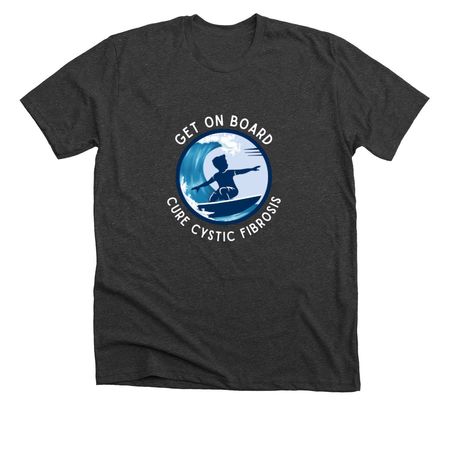 Get On Board, a Dark Grey Heather Premium Unisex Tee
