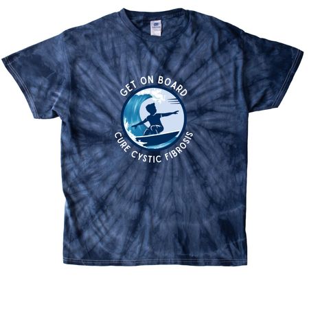 Get On Board, a Navy Classic Tie Dye Tee