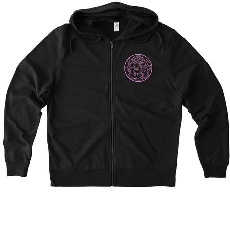 Happy Mother Zip, a Deep Black Allmade Organic French Terry Zip Up Hoodie