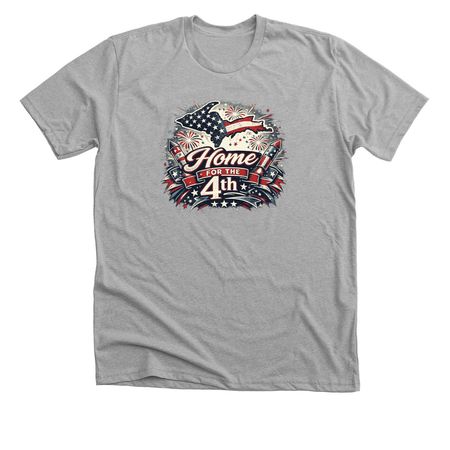Home for the 4th -Adult, a Athletic Heather Premium Unisex Tee