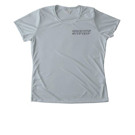The Houston Dry, a Silver Women's Performance Tee