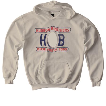 Hudson Brothers Eggs Apparel, a Sand Softstyle Youth Pullover Hoodie