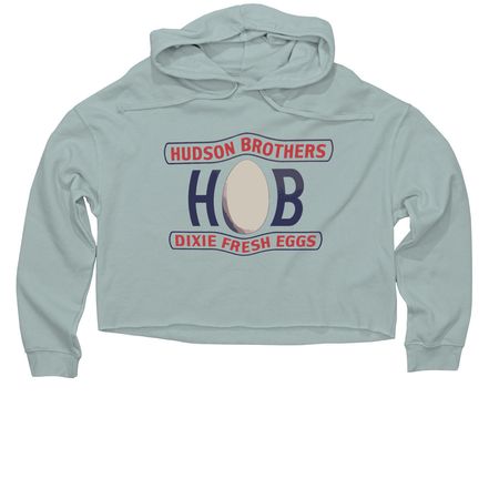 Hudson Brothers Eggs Apparel, a Sage Women?s Lightweight Cropped Hoodie