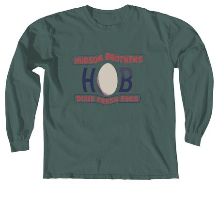 Hudson Brothers Eggs Apparel, a Blue Spruce Comfort Colors Long Sleeve Tee