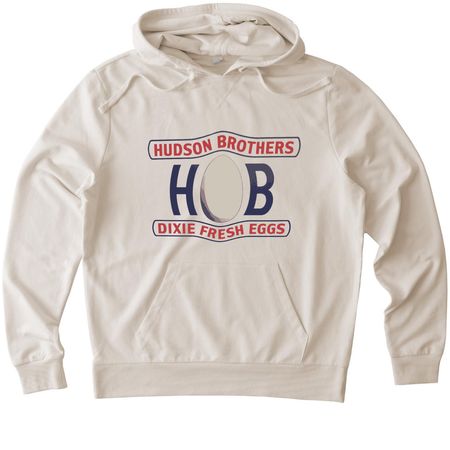 Hudson Brothers Eggs Apparel, a White Sand Allmade Organic French Terry Pullover Hoodie