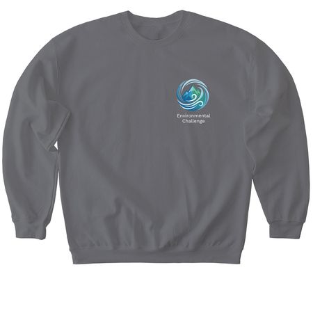 Environmental Challenge Logo Tops, a Charcoal Softstyle Crewneck Sweatshirt