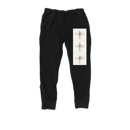 dragonfly triptych sweatpants, a Black Midweight Fleece Joggers