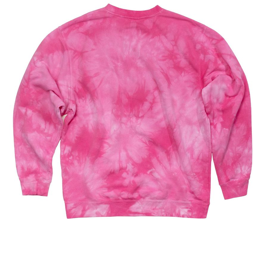 Summer 26 - Tie Dye&nbsp;, a Pink Tie Dye Crewneck Sweatshirt (back-view)