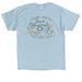 The Gift of Communication Fundraiser Tee, a Light Blue Classic Unisex Tee (back-view)