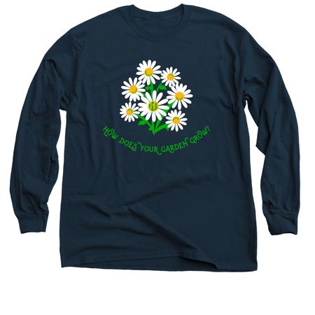 P.E.O. - HOW DOES YOUR GARDEN GROW?, a Navy Classic Long Sleeve Tee