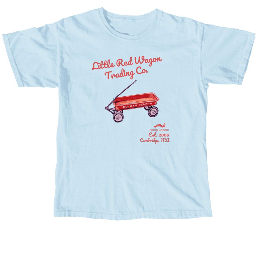 Little Red Wagon, a Chambray Comfort Colors Unisex Tee