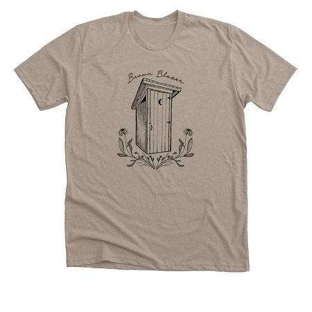 Brown Blazer, a Heather Stone Premium Unisex Tee