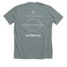 for Faith...for the kids, a Heather Blue Storm Premium Unisex Tee (back-view)