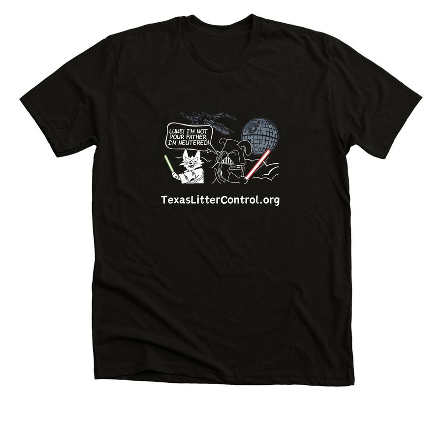 Luke I'm Not Your Father, I'm Neutered., a Solid Black Blend Premium Unisex Tee