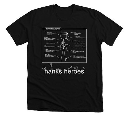 2023 Hank's Heroes Hemophilia Walk T-Shirt, a Solid Black Blend Premium Unisex Tee