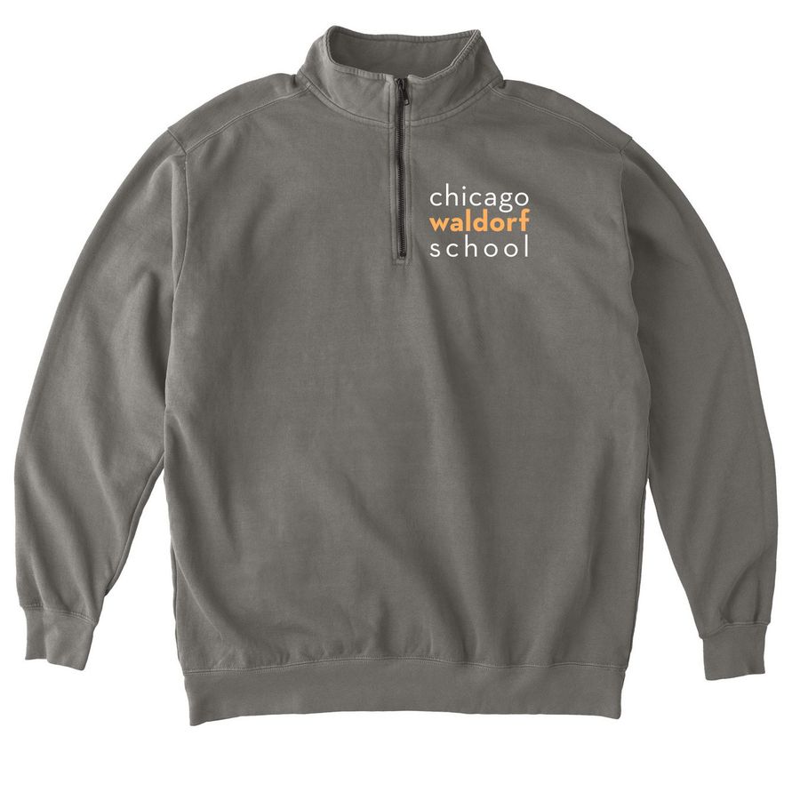 Classic Logo Zip, a Grey Comfort Colors Quarter Zip Pullover