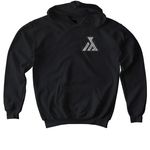 Fall 2026&nbsp;, a Black Softstyle Youth Pullover Hoodie (back-view)