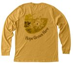 Hope Grows Here ?, a Heather Mustard Premium Long Sleeve Tee (back-view)