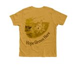 Hope Grows Here ?, a Heather Mustard Premium Youth Tee (back-view)