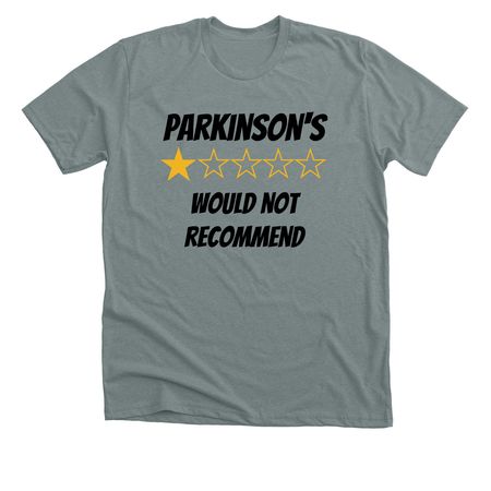 Parkinson's Would not Recommend Rating, a Heather Blue Storm Premium Unisex Tee
