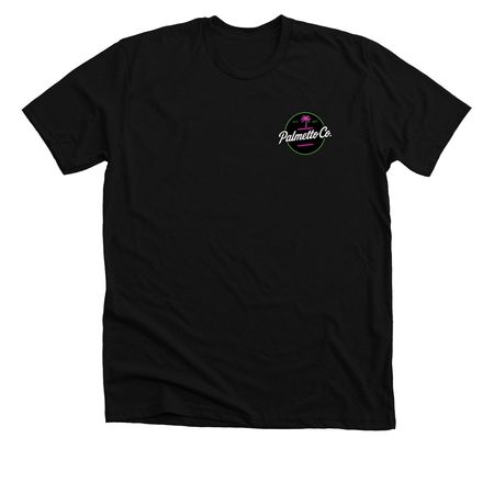 Megan's Palmetto T, a Solid Black Blend Premium Unisex Tee (back-view)