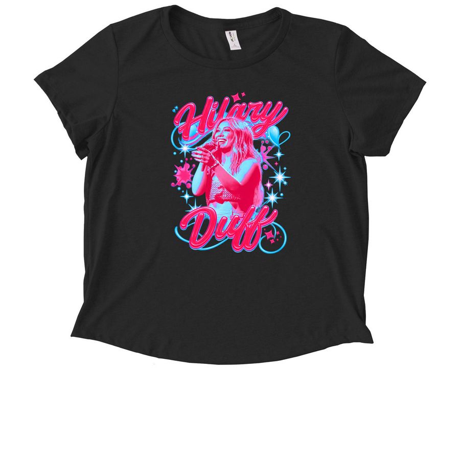 Official Hilary Duff Merch, a Deep Black Allmade Eco Triblend Women?s Scoop Neck Tee