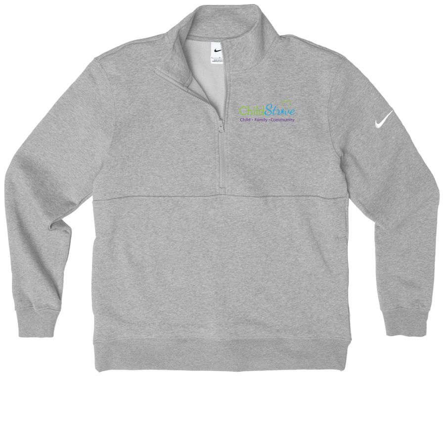 Quarter and Half Zip Nike Pullovers, a Dark Grey Heather Nike Club Fleece Half Zip Pullover