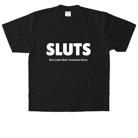 Sexy Ladies Under Tremendous Stress, a Black Heavyweight Garment Dye Tee