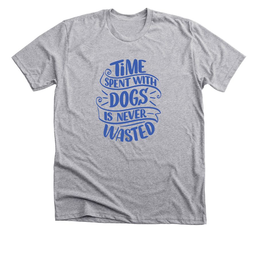 Time Spent With Dogs, a Athletic Heather Premium Unisex Tee