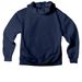Classic Rewild Rainbow (White Logo), a Navy Premium Heavyweight Pullover Hoodie (back-view)