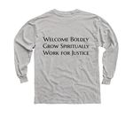 FCC Long Sleeve Tee, a Sport Grey Youth Long Sleeve Tee (back-view)