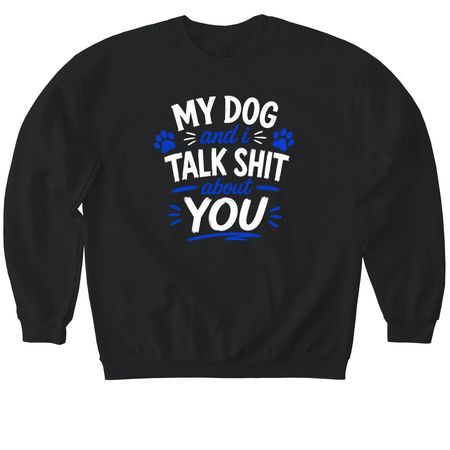 Talk Sh!t, a Black Softstyle Crewneck Sweatshirt
