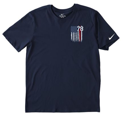 78 Flag Active Tops, a College Navy Nike Dri-FIT Jersey Blend Performance Tee