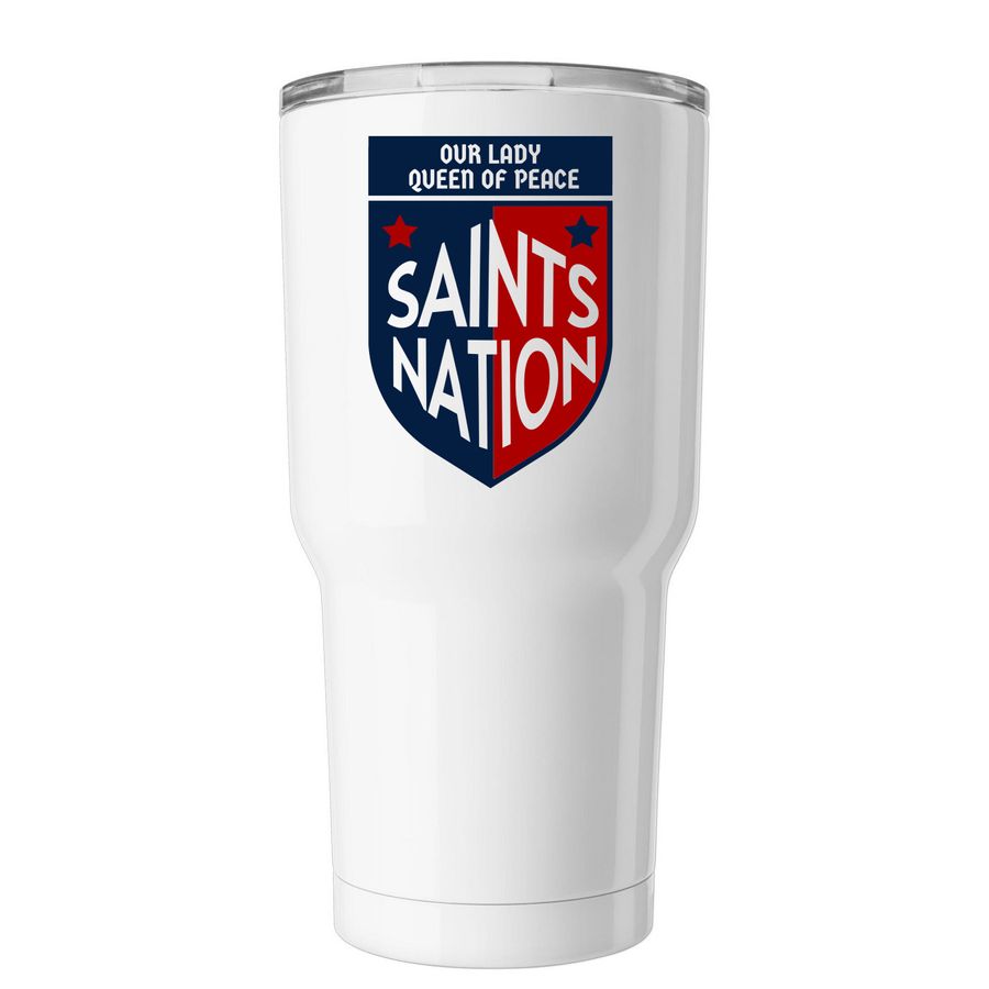 Saints Nation Tumbler, a White Insulated Tumbler