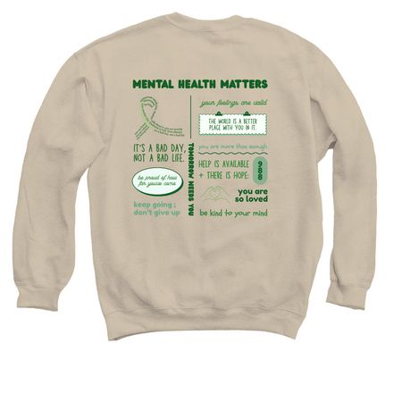 MHA Month Collage, a Sand Crewneck Sweatshirt