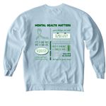 MHA Month Collage, a Chambray Comfort Colors Crewneck Sweatshirt (back-view)