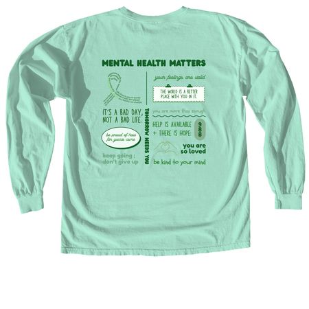 MHA Month Collage, a Island Reef Comfort Colors Long Sleeve Tee