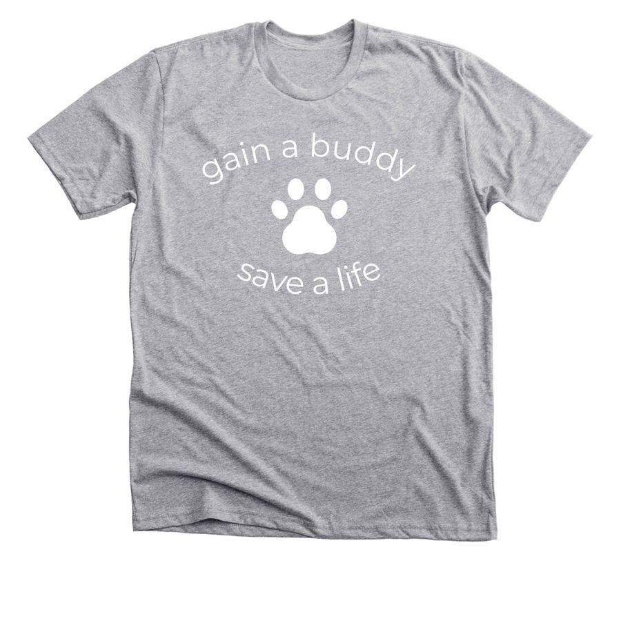 gain a buddy save a life shirt, a Athletic Heather Premium Unisex Tee