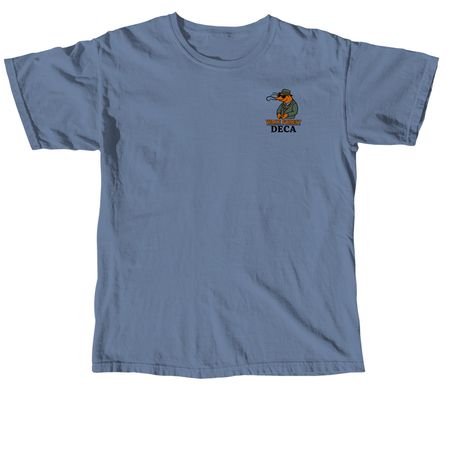 WF Deca Camo Design Tee, a Blue Jean Comfort Colors Unisex Tee