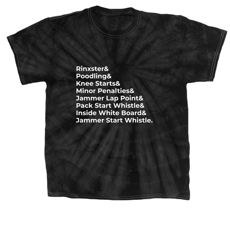 Old School List - White Text, a Black Classic Tie Dye Tee