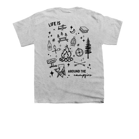 Life Is Better Around The Campfire, a Sport Grey Youth Unisex Tee