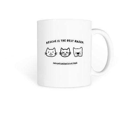 Rescue is the Best Breed, a White Coffee Mug