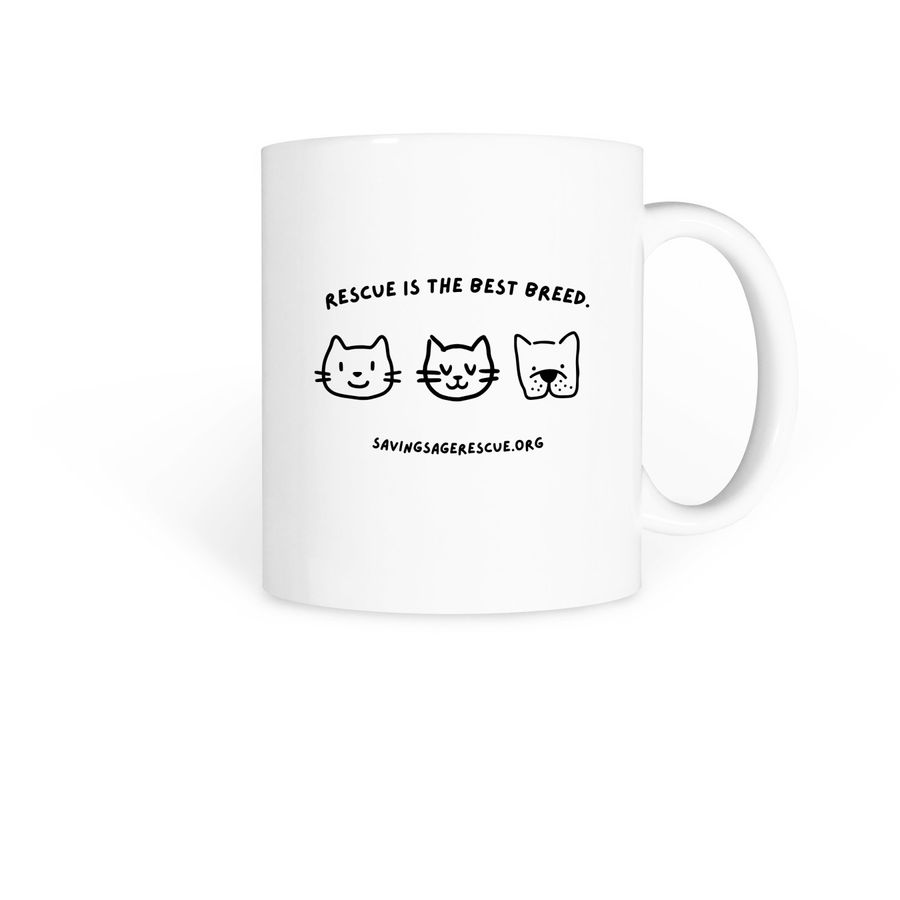 Rescue is the Best Breed, a White Coffee Mug